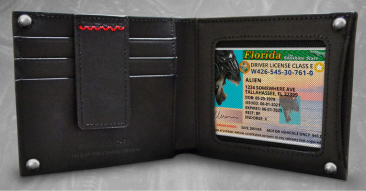Alien Embossed Leather Wallet